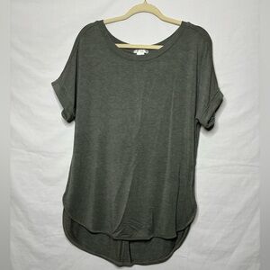 Matty M Dark Gray Short Sleeve Top